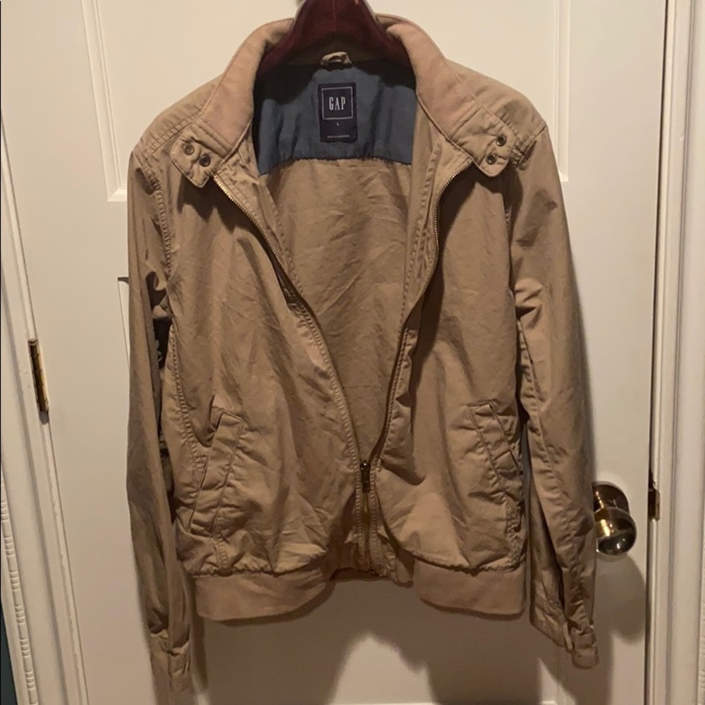 Beige bomber jacket